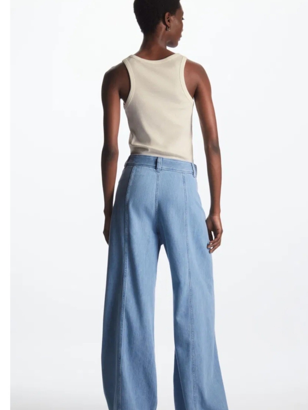 COS Light Wash Wide-Leg Flare Jeans